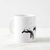 Terriër Draai, Helder Omlijning Koffiemok (Voorkant links)