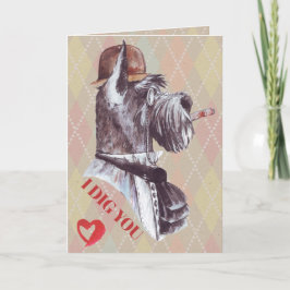 Terrier Gentleman Hond Ik Graaf Naar Jou Feestdagen Kaart