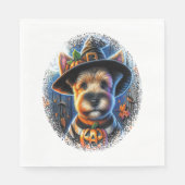 Terriër Hond Halloween Servet (Voorkant)