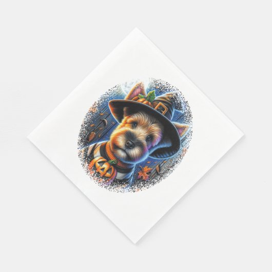 Terriër Hond Halloween Servet (Hoek)