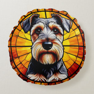 Terriër Honden Kunstwerken Rond Kussen
