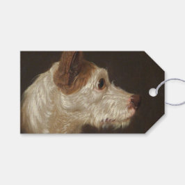 Terrier Hondenhoofd (door James Ward) Cadeaulabel