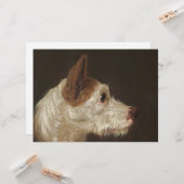 Terrier Hondenhoofd (door James Ward) Kaart (Voorkant / Achterkant in situ)