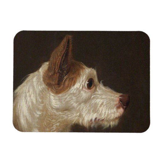 Terrier Hondenhoofd (door James Ward) Magneet (Horizontaal)