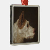 Terrier Hondenhoofd (door James Ward) Metalen Ornament (Rechts)