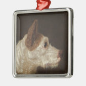 Terrier Hondenhoofd (door James Ward) Metalen Ornament (Links)