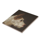 Terrier Hondenhoofd (door James Ward) Tegeltje (Zijkant)