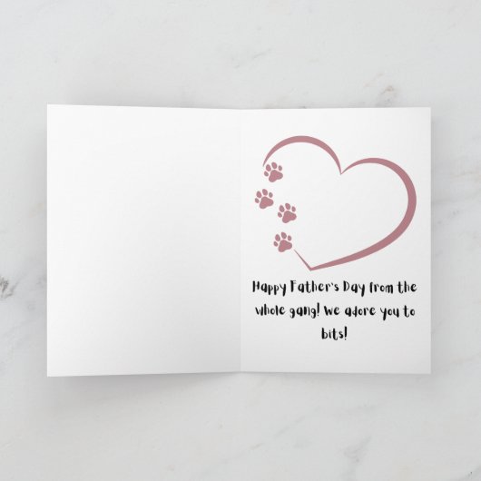 Terrier Huisdier hond Gelukkige vaders kaart (Binnen)