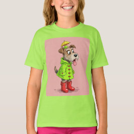 Terriër in een regenjas van Natasha Us T-shirt