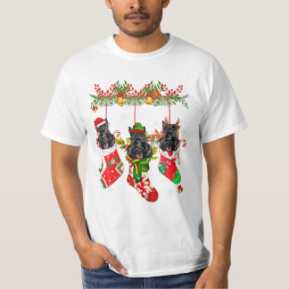 Terriër in Sokken Kerstmis T-shirt