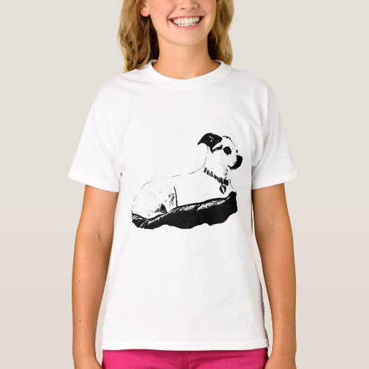 Terriër kalm, ogen omhoog t-shirt (Voorkant)