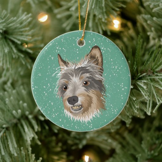 Terrier Keramisch Ornament (Boom)