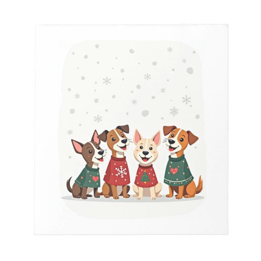 Terrier Kerst Chor Notitieblok (Voorkant)