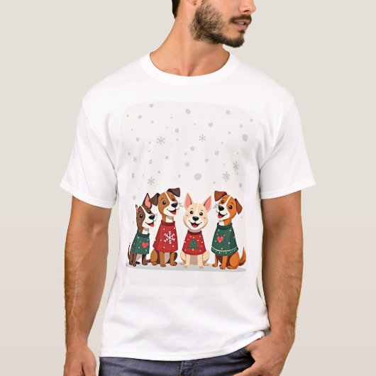 Terrier Koor met Kerstliedjes T-shirt (Voorkant)