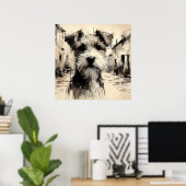 Terriër Kunst Poster (Thuiskantoor)