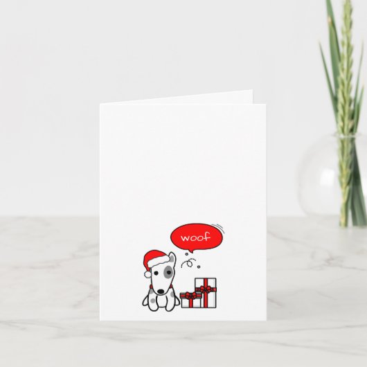 Terrier met Cadeaus kerst Feestdagen Kaart (Voorkant)