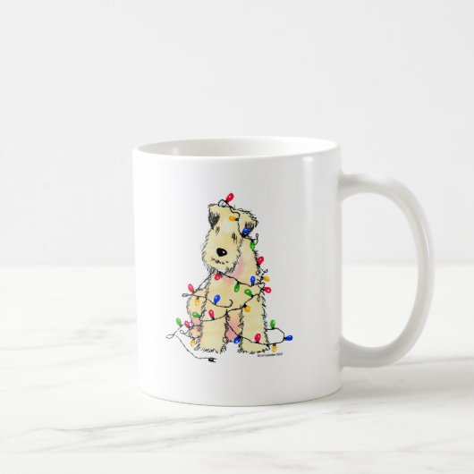 Terrier met zachte beklede wieltjes - Kerstmis Koffiemok (Rechts)