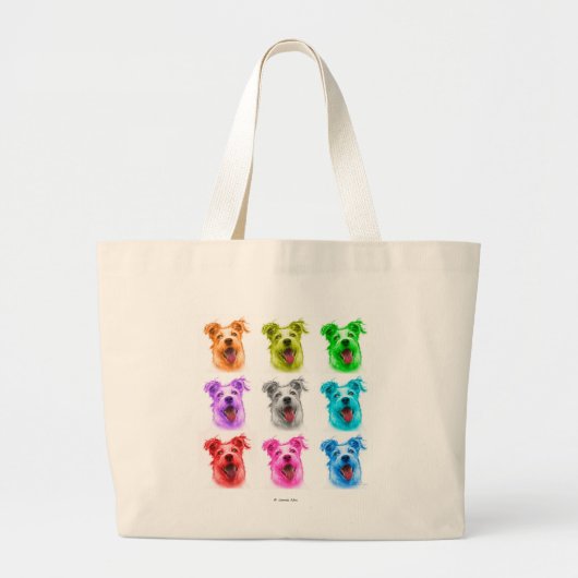 Terrier Mix 2989 - WB Grote Tote Bag (Voorkant)