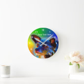 Terrier Mix Dog Abstracte Animal Art Ronde Klok (Huis)