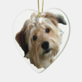 TERRIER MIX KERAMISCH ORNAMENT (Links)