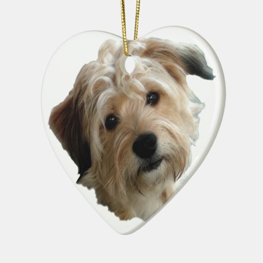 TERRIER MIX KERAMISCH ORNAMENT (Links)