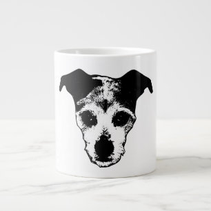 Terrier Mix op zoek naar portretten Mok