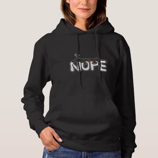 Terrier Nope Lazy Dachshund Hondenliefhebber Hoodie (Voorkant)