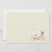 Terrier op een Roze Bicycle Bridal Shower-uitnodig Kaart (Achterkant)