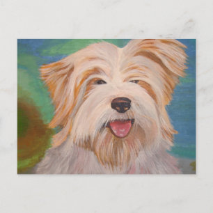 Terrier Portrait Cute Pet Dog Art Briefkaart