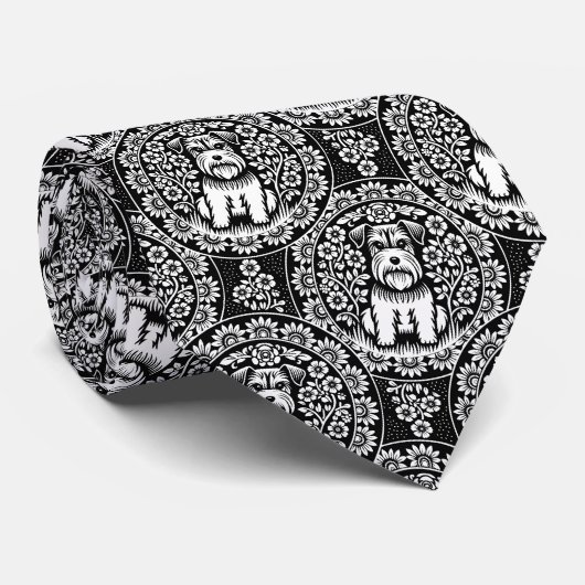 Terrier Puppies Schnauzers Stropdas (Opgerold)