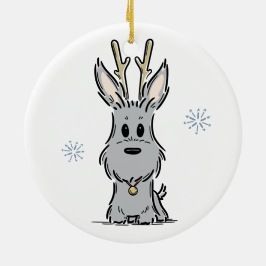 Terrier Reindeer Ornament (Achterkant)