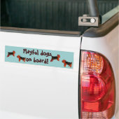 Terriër Schattige Dog Art Custom Bumpersticker (Op Truck)
