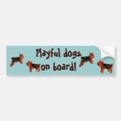Terriër Schattige Dog Art Custom Bumpersticker (Voorkant)