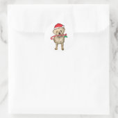Terriër schattige oren Santa Sticker (Tas)