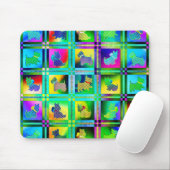 Terrier Silhouetten in een Checkboard Pattern Muismat (Met muis)