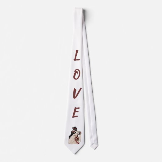 Terrier Trouwkus L-O-V-E Stropdas (Voorkant)