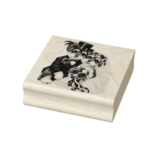 Terrier Trouwontwerp Rubberstempel (Stempel)