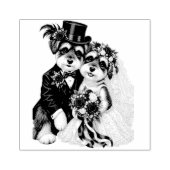Terrier Trouwontwerp Rubberstempel (Afrduk)