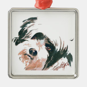 Terrier-versiering Metalen Ornament