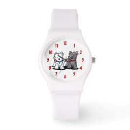 Terrier Walking Buddies polshorloge Horloge