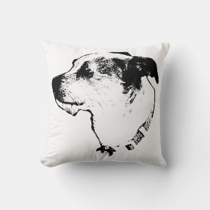 Terrier Worpkussen – Minimalistisch & Stout Kussen