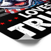 Terriër Zelfs mijn hond houdt van Trump Grappig Poster (Hoek)