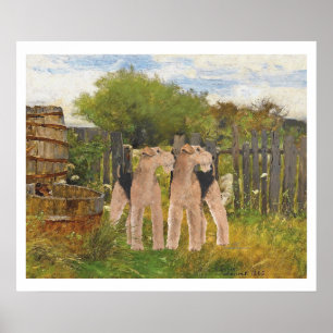 Terriërs op de boerderij poster