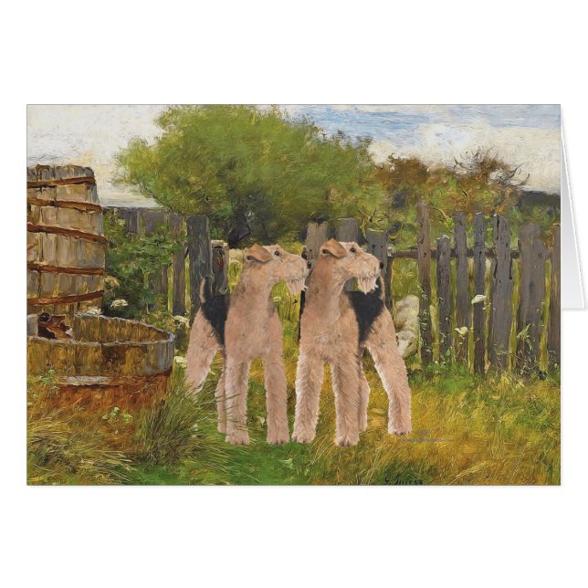 Terriers op het Boerderij (Voorkant Horizontaal)