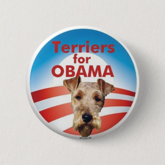 Terriers voor Obama Ronde Button 5,7 Cm