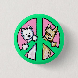 Terriers voor vrede ronde button 3,2 cm