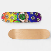 Terrif-eye-ing Trippy Rainbow Persoonlijk Skateboard (Horizontaal)
