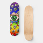 Terrif-eye-ing Trippy Rainbow Persoonlijk Skateboard (Voorkant)