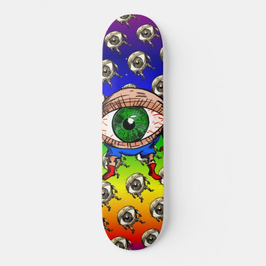 Terrif-eye-ing Trippy Rainbow Persoonlijk Skateboard (Voorkant)