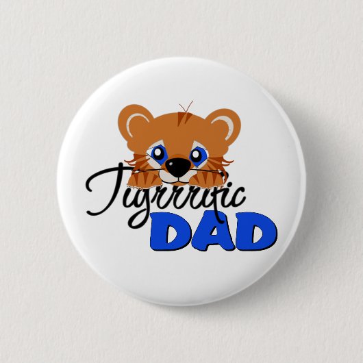 Terrific Dad Cute Tiger Ronde Button 5,7 Cm (Voorkant)